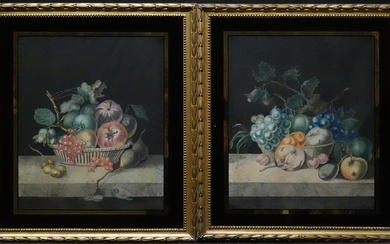 (-), 2 watercolours, Dutch school (19th century), Two...
