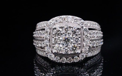2.00ctw SI1-SI2/G-H Diamond and 14K White Gold Ring