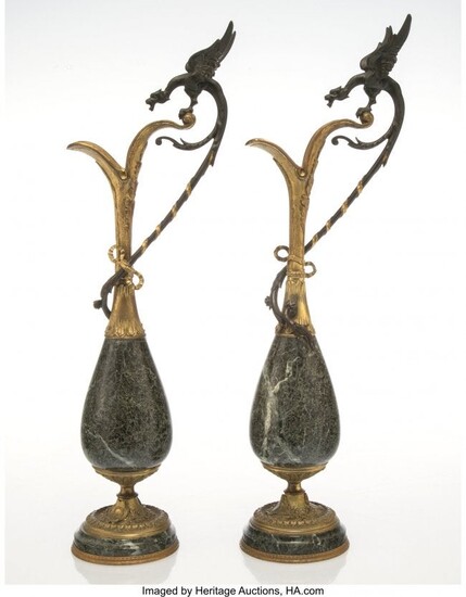 28199: A Pair of Continental Marble and Partial Gilt Br