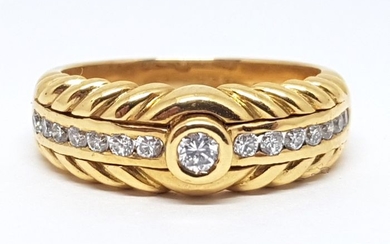 18 kt. Gold - Ring - 0.52 ct Diamond