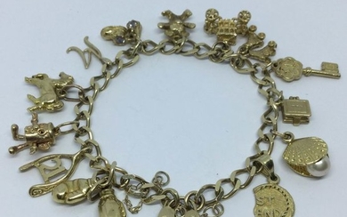 9 k Gold Yellow gold - Charm Bracelet