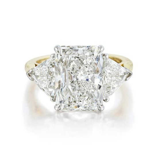 3.73-Carat Rectangular-Cut Diamond Ring