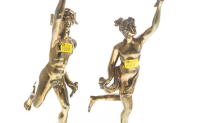 Pair of classical gilt-metal figures