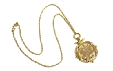 A 15ct gold Golf medallion