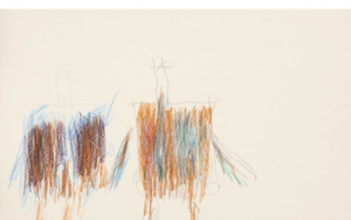 Rudolf Limberger (Max) (1937-1988) Adam et Eve, 1979 Color pencils...