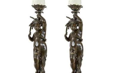 Two Bronze Lamps