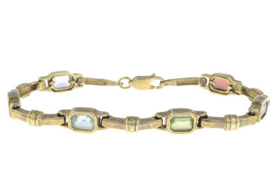 9ct gold gem-set bracelet