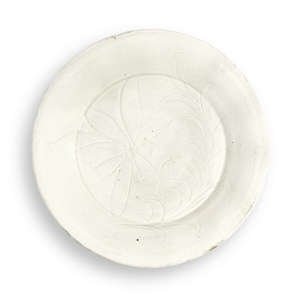 A CARVED 'DING' DISH NORTHERN SONG DYNASTY