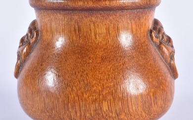 A CHINESE CARVED BUFFALO HORN TYPE HU VASE 20th Century. 544...