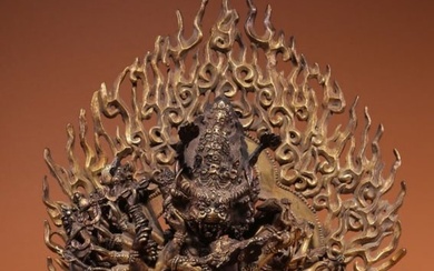 A Chinese Carved Gilt Bronze Buddha
