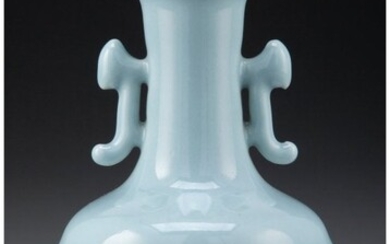 A Chinese Ru-Type Bottle Vase Marks: four-charac