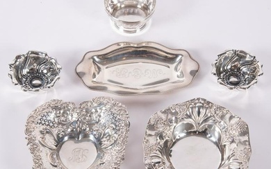 A Collection of Sterling Silver Trinket Dishes