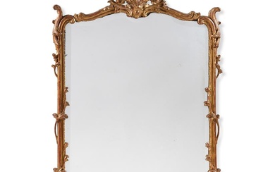 A FRENCH GILTWOOD WALL MIRROR IN LOUIS XVI STYLE