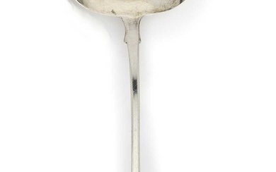 A GEORGE III SILVER SOUP LADLE, LONDON, 1813, RETAILED BY GEORGE JAMIESON OF ABERDEEN