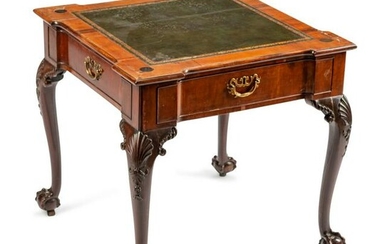 A George II Style Mahogany Games Table Height 27 x