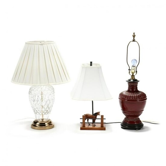 A Grouping of Three Lamps