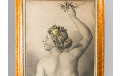 A LARGE 19TH CENTURY ENGRAVING OF VENUS. Framed and glazed. ...