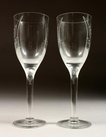 A PAIR OF LALIQUE GLASSES in original fitted box