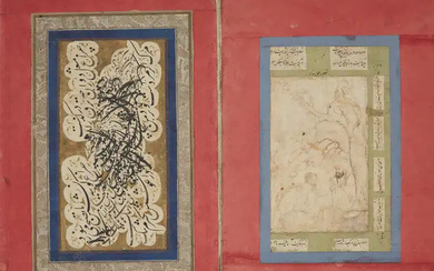 A Qajar calligraphic album, Persia, 16th-19th century The album in concertina format...