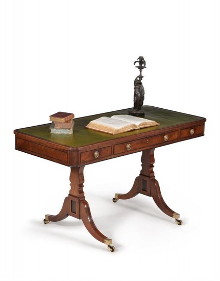 A Regency mahogany library or writing table, circa 1815