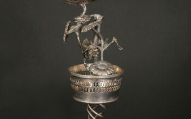 A STERLING SILVER SPICE TOWER
