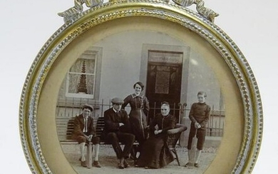 A Victorian monochrome photographic group portrait