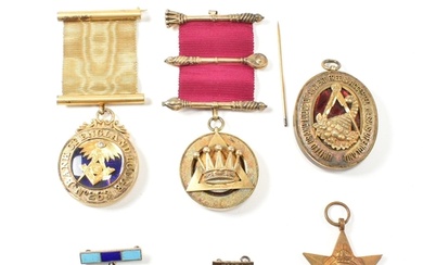 A collection of Masonic jewel medals. The medals to include ...