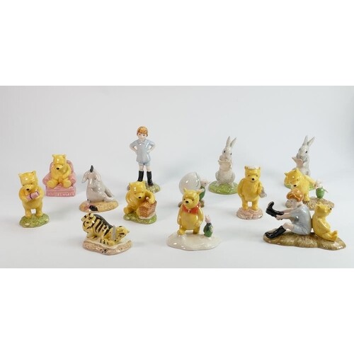 A collection of Royal Doulton Winnie The Pooh figures: (13).