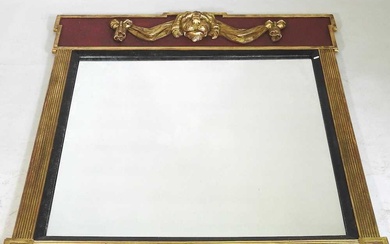 A large Regency style parcel gilt wall mirror, 20th century,...