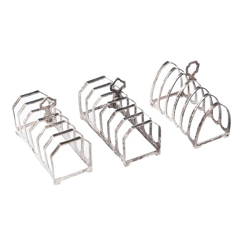 A pair of Edward VIII silver toast racks, 11cm l, by Viners ...