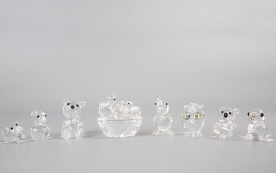施华洛世奇水晶摆件一组 A set of Swarovski crystal ornaments