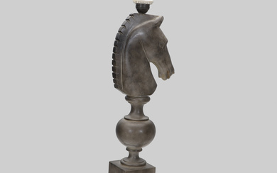 A table lamp, in the shape of a horse's head, 1900/2000s.