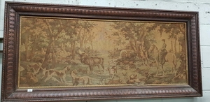 A very large 19th Century Tapestry of a Hunting scene of a S...