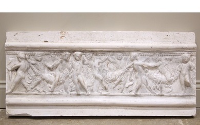 After the antique, a 19th century plaster frieze, relief mou...