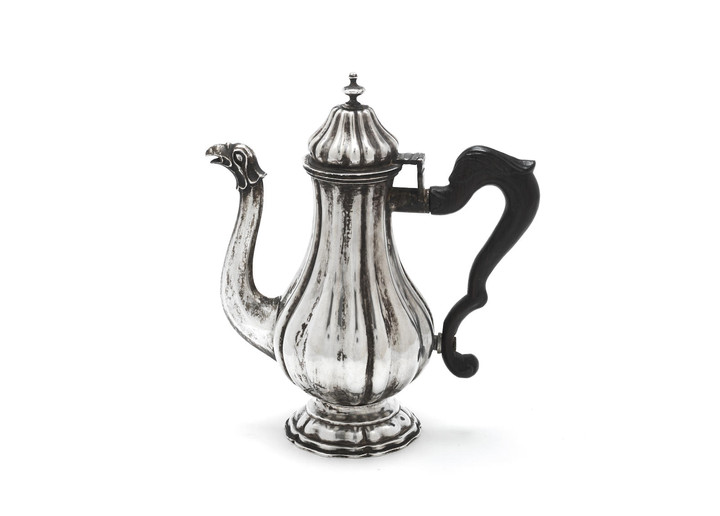 An 18th century Italian silver coffee pot