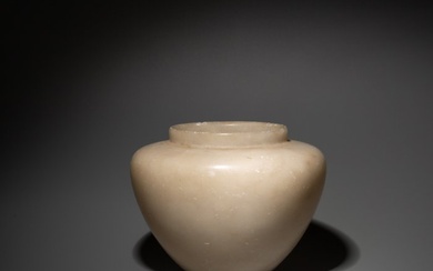 Ancient Egyptian Alabaster Vase Bowl. Late Period - Ptolemaic Period, 664 - 30 BC. 8 cm H.