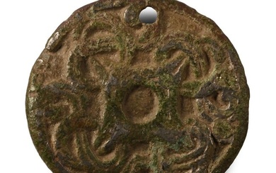 Anglo-Scandinavian Viking Bronze Borre Knot Disc Brooch