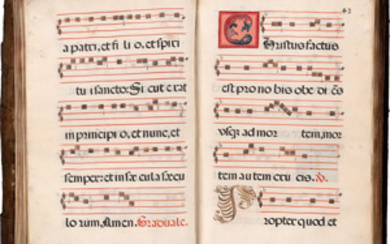 Antiphonale Umfangreiches Fragment einer spätmittelalterlichen liturgischen Handschrift im Monumentalformat