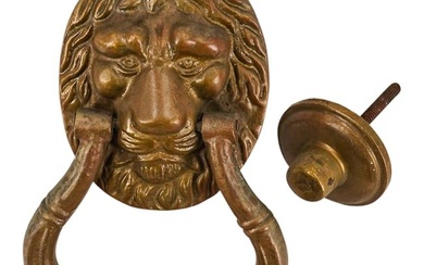 Antique Bronze Lion Door Knob