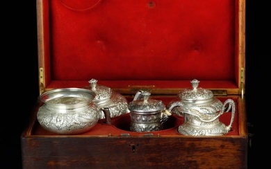 Antique Tiffany & Company Silver Smiths large sterling silver tea/ coffee set 53 pieces. marked
