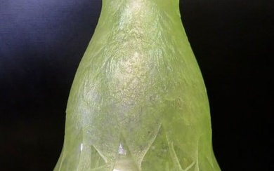 Art Deco Vaseline Vase by Deque