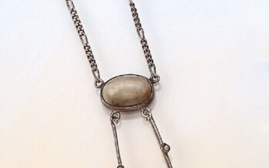 Art Nouveau necklace with agate, Pforzheim ,approx....