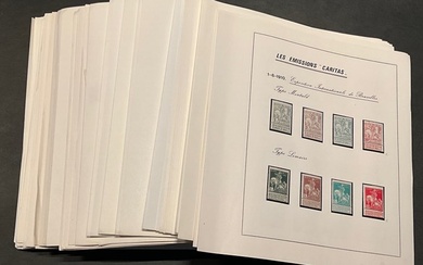 Belgium 1910/1969 - Extensively Documented Collection including imperforated stamps & nuances & types & varieties - brieven & postkaarten & posttarieven - tijdsdocumenten - aankondigingen - briefwisseling paleis