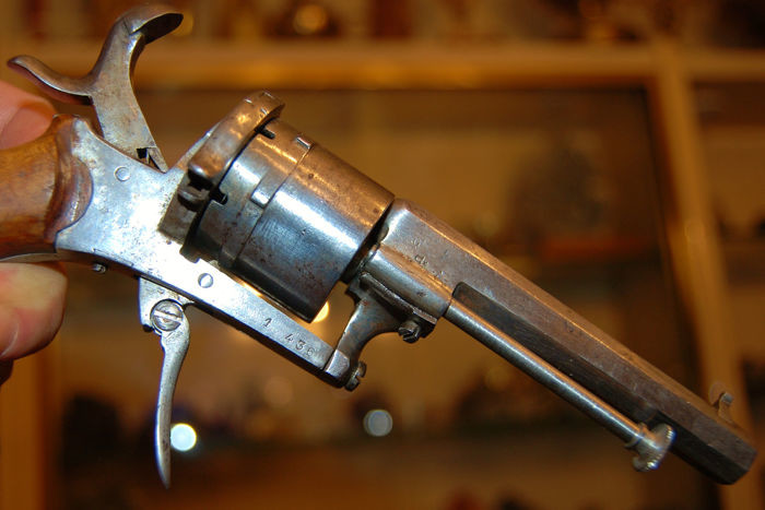Belgium - Belgian Arms cie - ELG - revolverlefauchaux 7 mm a broche proche du neuve - Pinfire (Lefaucheux) - Revolver - 7 mm a broche
