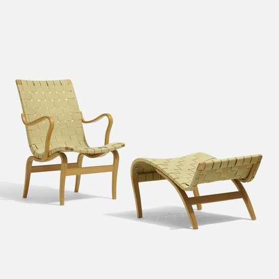 Bruno Mathsson, Eva lounge chair and Mifot ottoman