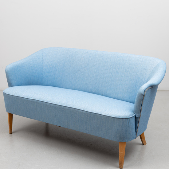 CARL MALMSTEN. Sofa, 2-seater, textile upholstered, mid 20th century.