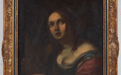 CARLO DOLCI. Follower of. Italian school, 18th century, depicting Saint Catherine of Alexandria.