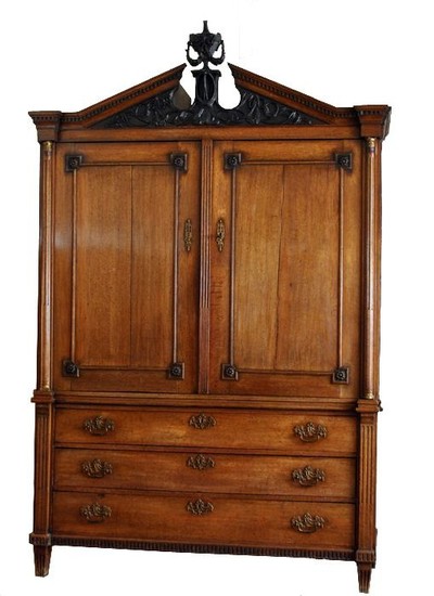 Cabinet - Louis XV Style - Oak - Late 18th century