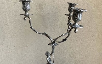 Candlestick (1) - .800 silver - Italy - First half 20th century