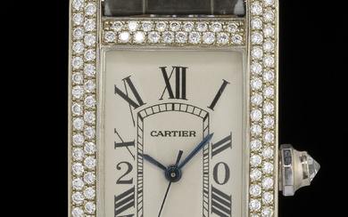 Cartier, Tank Américaine, montre automatique sertie de diamants